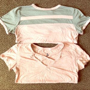 2 PacSun Me to We peachy pink teeshirts
